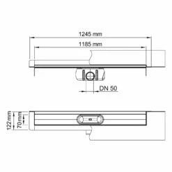 ACO ShowerDrain C Duschrinne Mit Aufkantung, DN 50, L: 118,5 Cm -Badezimmer Verkaufs-Shop aco showerdrain duschrinne mit aufkantung dn 10784270