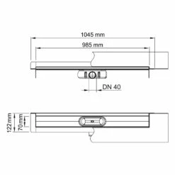 ACO ShowerDrain C Duschrinne Mit Aufkantung, DN 40, L: 98,5 Cm -Badezimmer Verkaufs-Shop aco showerdrain duschrinne mit aufkantung dn 10784297