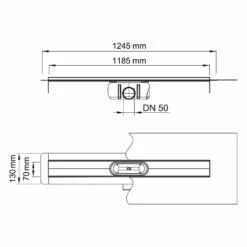 ACO ShowerDrain C Duschrinne Ohne Aufkantung, DN 50, L: 118,5 Cm -Badezimmer Verkaufs-Shop aco showerdrain duschrinne ohne aufkantung dn 10784252