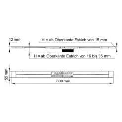 ACO ShowerDrain S+ Duschrinnenprofil Stripes 80 Cm 10 ACO ShowerDrain S+ Duschrinnenprofil Stripes 80 Cm -Badezimmer Verkaufs-Shop aco showerdrain s duschrinnenprofil stripes 80 10055165