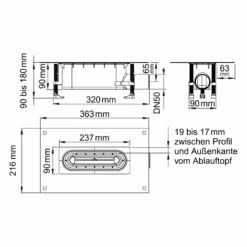 ACO ShowerDrain S+ Ablaufkörper Sperrwasserhöhe 5 Cm -Badezimmer Verkaufs-Shop aco zubehoer duschrinnen showerdrain s ablaufkoerper 10055348