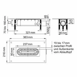 ACO ShowerDrain S+ Ablaufkörper Sperrwasserhöhe 3 Cm -Badezimmer Verkaufs-Shop aco zubehoer duschrinnen showerdrain s ablaufkoerper 10055351