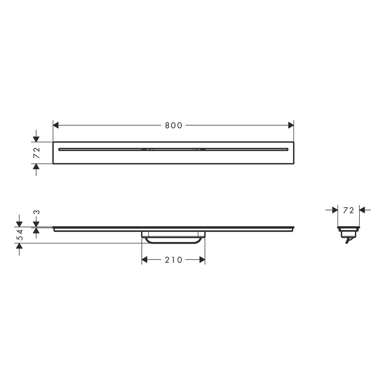 AXOR Drain Fertigset Duschrinne 80 Cm 2 AXOR Drain Fertigset Duschrinne 80 Cm