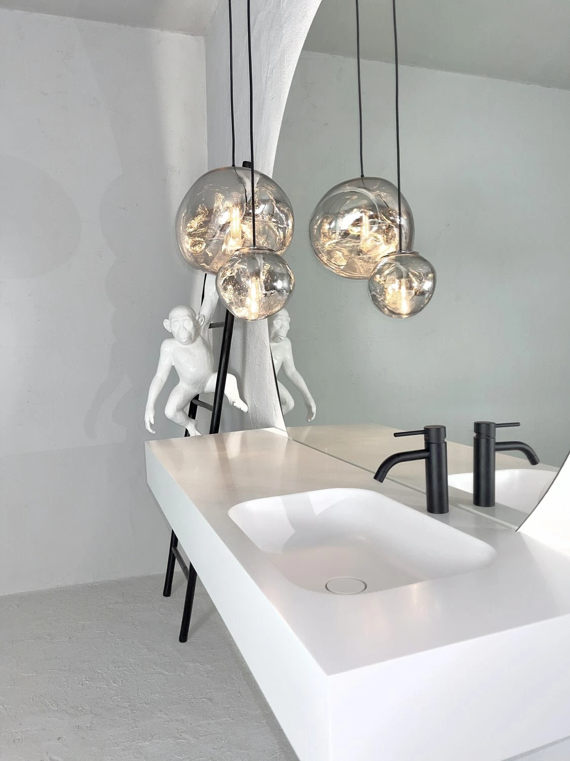 Pianura Emilia Badmöbel Set 160 Cm Mit LED-Lichtspiegel Und Hängeleuchten, Becken Rechts 3 Pianura Emilia Badmöbel Set 160 Cm Mit LED-Lichtspiegel Und Hängeleuchten, Becken Rechts