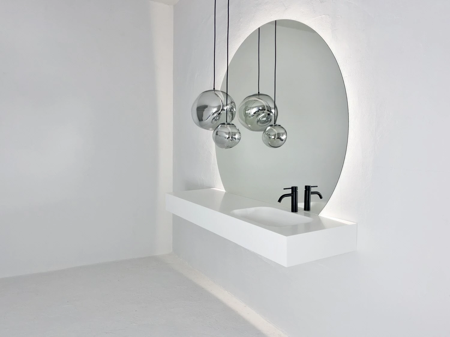 Pianura Emilia Badmöbel Set 160 Cm Mit LED-Lichtspiegel Und Hängeleuchten, Becken Rechts 4 Pianura Emilia Badmöbel Set 160 Cm Mit LED-Lichtspiegel Und Hängeleuchten, Becken Rechts – Bild 2