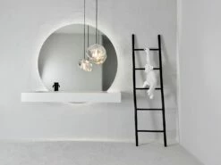 Pianura Emilia Badmöbel Set 160 Cm Mit LED-Lichtspiegel, Becken Links -Badezimmer Verkaufs-Shop benetti emilia waschtisch sets waschtischkombination 160 9204456