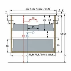 Pianura Lucia Badmöbel Set 102 Cm Mit LED-Lichtspiegel -Badezimmer Verkaufs-Shop benetti lucia waschtisch sets waschtischkombination 101 9190992