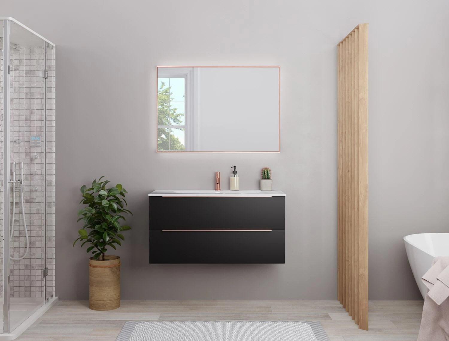 Pianura Lucia Badmöbel Set 62 Cm Mit LED-Lichtspiegel 8 Pianura Lucia Badmöbel Set 62 Cm Mit LED-Lichtspiegel – Bild 6