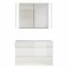 Pianura Stella Badmöbel Set 81 Cm Mit LED-Spiegelschrank, Ohne Hahnloch -Badezimmer Verkaufs-Shop benetti stella waschtisch sets waschtischkombination 80 9181017