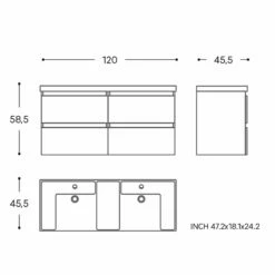 COSMIC B-Best Badmöbel Set 120 Cm Mit Spiegel Und Wandleuchte -Badezimmer Verkaufs-Shop cosmic badmoebel best set 120 cm 10898096