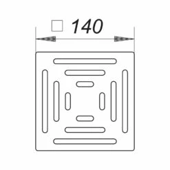 Dallmer Rost E 140, 14 X 14 Cm