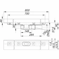 Dallmer CeraLine PLAN W Duschrinne 70 Cm, DN 50 -Badezimmer Verkaufs-Shop dallmer duschrinnen ceraline plan w700 4192240