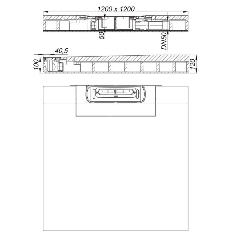 Dallmer DallFlex Wall Schallschutz-Duschelement 120 X 120 Cm DN 50 3 Dallmer DallFlex Wall Schallschutz-Duschelement 120 X 120 Cm DN 50