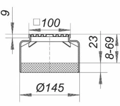 Dallmer Aufsatz E 15, 10 X 10 Cm