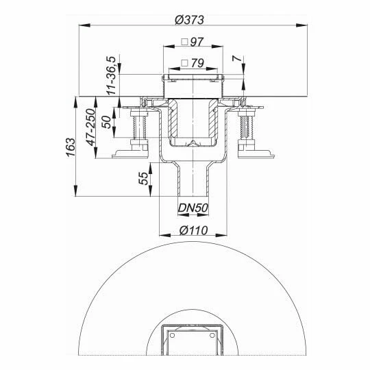 Dallmer DallDrain Bodenablauf Individual Senkrecht, DN 50/DN 100, 10 X 10 Cm 5 Dallmer DallDrain Bodenablauf Individual Senkrecht, DN 50/DN 100, 10 X 10 Cm – Bild 3