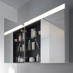 Duravit XBase MöbelSet 123 Cm, Mit Spiegelschrank, 2 Hahnlöcher, Ohne Ablagefläche -Badezimmer Verkaufs-Shop duravit xbase moebelset 123 cm mit 4383821