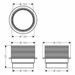 Hansgrohe RainDrain Spot Höhenausgleich Ergänzungsstück
