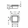 Hansgrohe RainDrain Spot Komplettset Punktablauf, Abdeckung 15 X 15 Cm Rückseitig Befliesbar -Badezimmer Verkaufs-Shop hansgrohe ablaufsysteme dusche raindrain spot komplettset 5404097