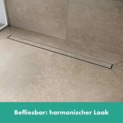 Hansgrohe RainDrain Compact Komplettset Duschrinne 100 Cm Befliesbar Für Standardinstallation -Badezimmer Verkaufs-Shop hansgrohe raindrain duschrinnen compact komplettset 100 11042776