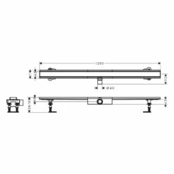 Hansgrohe RainDrain Compact Komplettset Duschrinne 120 Cm Für Flache Installation -Badezimmer Verkaufs-Shop hansgrohe raindrain duschrinnen compact komplettset 120 11042875