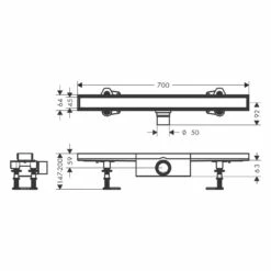 Hansgrohe RainDrain Compact Komplettset Duschrinne 70 Cm Befliesbar Für Standardinstallation -Badezimmer Verkaufs-Shop hansgrohe raindrain duschrinnen compact komplettset 70 11042890
