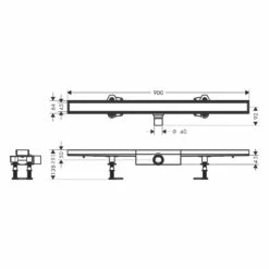 Hansgrohe RainDrain Compact Komplettset Duschrinne 90 Cm Befliesbar Für Flache Installation -Badezimmer Verkaufs-Shop hansgrohe raindrain duschrinnen compact komplettset 90 11042866