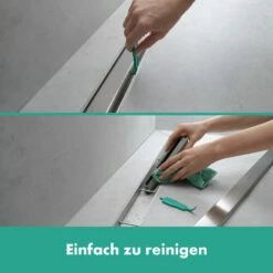Hansgrohe RainDrain Match Fertigset Duschrinne 100 Cm, Mit Höhenverstellbarem Rahmen -Badezimmer Verkaufs-Shop hansgrohe raindrain duschrinnen match fertigset 100 8731997