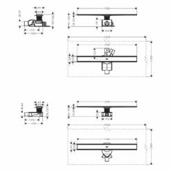 Hansgrohe RainDrain Allround Komplettset Duschrinne 70 Cm Für Standard-/flache Installation -Badezimmer Verkaufs-Shop hansgrohe raindrain duschrinnen und punktablaeufe allround 11042917