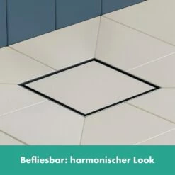 Hansgrohe RainDrain Brilliance Komplettset Punktablauf 15/15 Cm Rückseitig Befliesbar -Badezimmer Verkaufs-Shop hansgrohe raindrain duschrinnen und punktablaeufe brilliance 11043019
