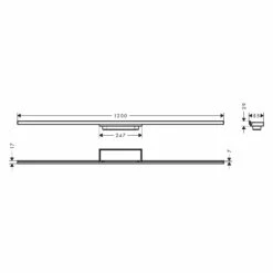 Hansgrohe RainDrain Minimalistic Fertigset Duschrinne 120 Cm -Badezimmer Verkaufs-Shop hansgrohe raindrain duschrinnen und punktablaeufe minimalistic 12410573
