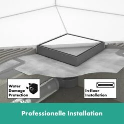 Hansgrohe RainDrain Point Komplettset Punktablauf 10/10 Cm Rückseitig Befliesbar