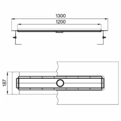 ACO ShowerDrain M+ Duschrinne 120 Cm