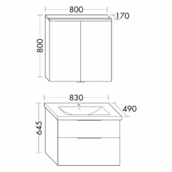 Burgbad Eqio Möbelkombination Inkl. Keramik-Waschtisch 83 Cm, Mit Griff G0146 -Badezimmer Verkaufs-Shop hersteller burgbad eqio moebelkombinationen inkl keramik 12505783