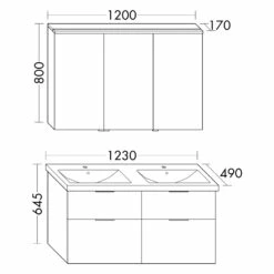 Burgbad Eqio Möbelkombination Inkl. Keramik-Doppelwaschtisch 123 Cm, Doppeltür Spiegelschrank Links, Mit Griff G0200 -Badezimmer Verkaufs-Shop hersteller burgbad eqio moebelkombinationen inkl keramik 12506329