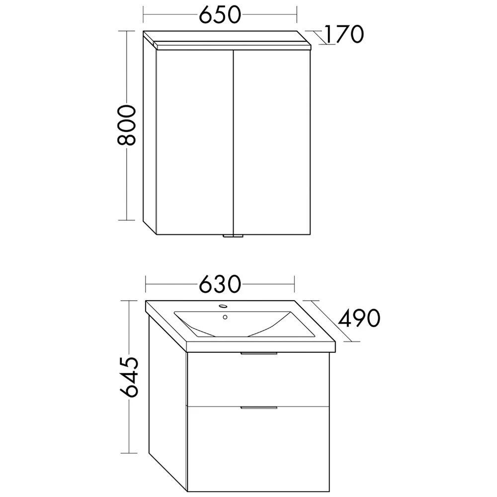 Burgbad Eqio Möbelkombination Inkl. Keramik-Waschtisch 65 Cm, Mit Stangengriff P95 5 Burgbad Eqio Möbelkombination Inkl. Keramik-Waschtisch 65 Cm, Mit Stangengriff P95 – Bild 3