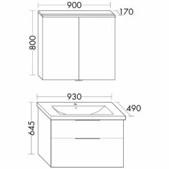 Burgbad Eqio Möbelkombination Inkl. Keramik-Waschtisch 93 Cm, Mit Griff G0146 -Badezimmer Verkaufs-Shop hersteller burgbad eqio moebelkombinationen inkl keramik 1440263