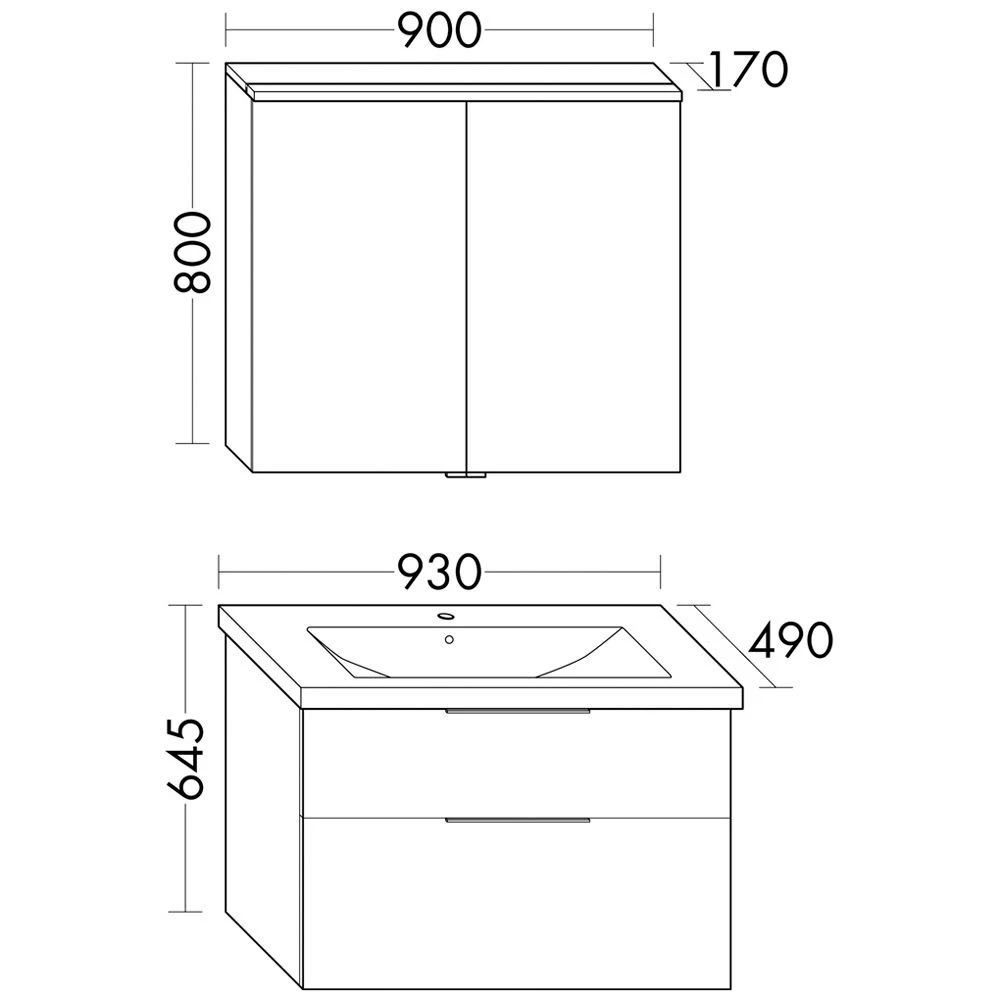 Burgbad Eqio Möbelkombination Inkl. Keramik-Waschtisch 93 Cm, Mit Stangengriff P95 5 Burgbad Eqio Möbelkombination Inkl. Keramik-Waschtisch 93 Cm, Mit Stangengriff P95 – Bild 3