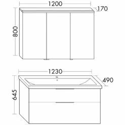Burgbad Eqio Möbelkombination Inkl. Keramik-Waschtisch 123 Cm, Doppeltür Spiegelschrank Links, Mit Griff G0146 -Badezimmer Verkaufs-Shop hersteller burgbad eqio moebelkombinationen inkl keramik 1440272