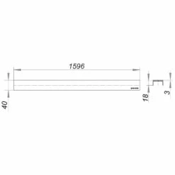 Dallmer CeraLine Abdeckung Design Matt, 160 Cm