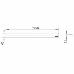 Dallmer CeraLine Abdeckung Standard 200 Cm