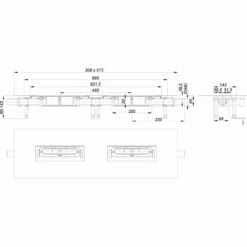 Dallmer DallFlex Duo Plan Ablaufgehäuse DN 40