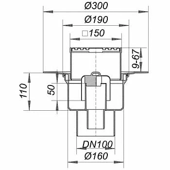 Dallmer Serie 15 Bodenablauf 61 HT/ KE 15 X 15 Cm 3 Dallmer Serie 15 Bodenablauf 61 HT/ KE 15 X 15 Cm