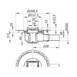 Dallmer TistoStone Bodenablauf VC 10, DN 50, 10 X 10 Cm 7 Dallmer TistoStone Bodenablauf VC 10, DN 50, 10 X 10 Cm -Badezimmer Verkaufs-Shop hersteller dallmer bodenablaeufe tistostone vc 10 4184621