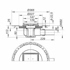 Dallmer TistoStone Bodenablauf VC 15, DN 50, 15 X 15 Cm -Badezimmer Verkaufs-Shop hersteller dallmer bodenablaeufe tistostone vc 15 4188251