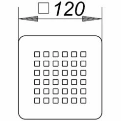 Dallmer Quadra Rost 120r10, 12 X 12 Cm