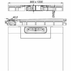 Dallmer DallFlex Wall Duschelement 90 X 120 Cm DN 50