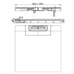Dallmer DallFlex Wall Plan Duschelement 90 X 120 Cm DN 40