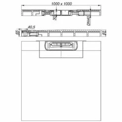 Dallmer DallFlex Wall Plan Duschelement 100 X 100 Cm DN 40