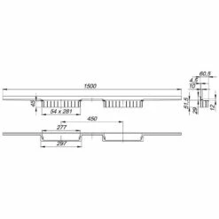 Dallmer CeraWall Individual Duo Duschrinne 150 Cm