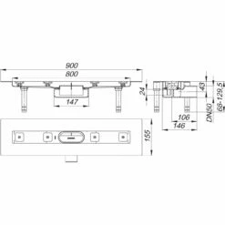 Dallmer CeraLine Nano F Duschrinne 80 Cm, DN 50 -Badezimmer Verkaufs-Shop hersteller dallmer duschrinne ceraline nano f 4194448